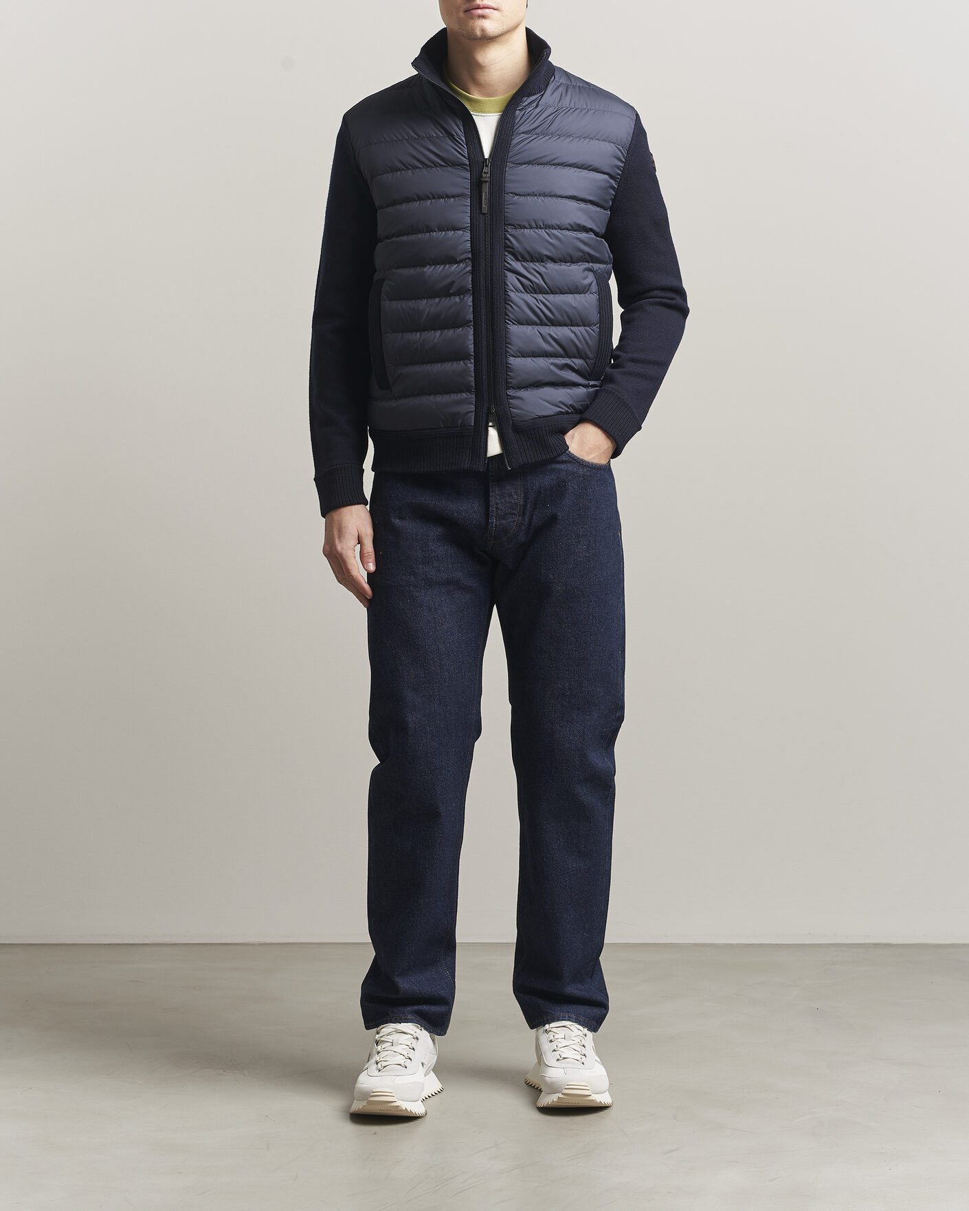 Herr | Jackor | Moncler | Luxury Hybrid Zip Cardigan Navy