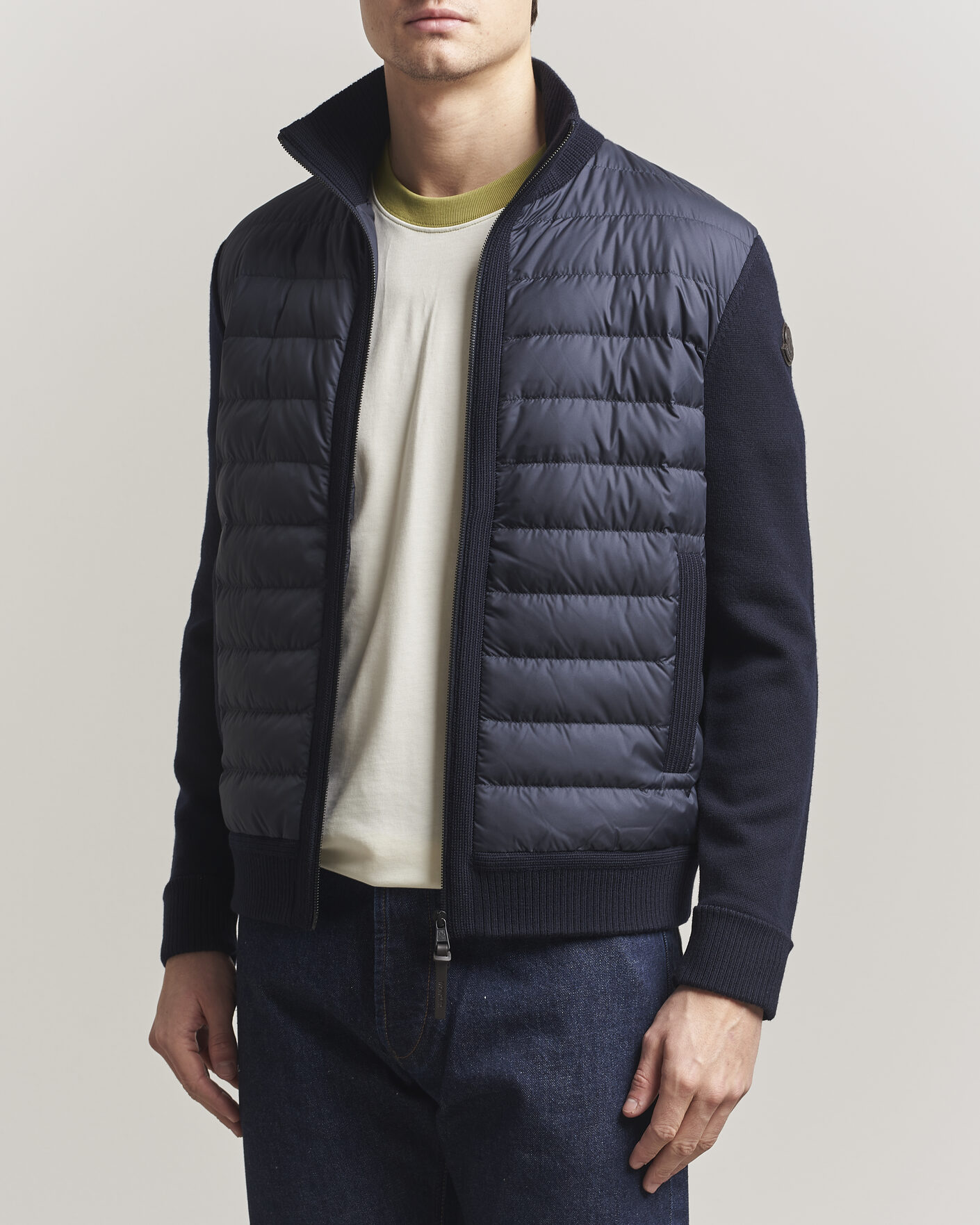 Herr | Jackor | Moncler | Luxury Hybrid Zip Cardigan Navy