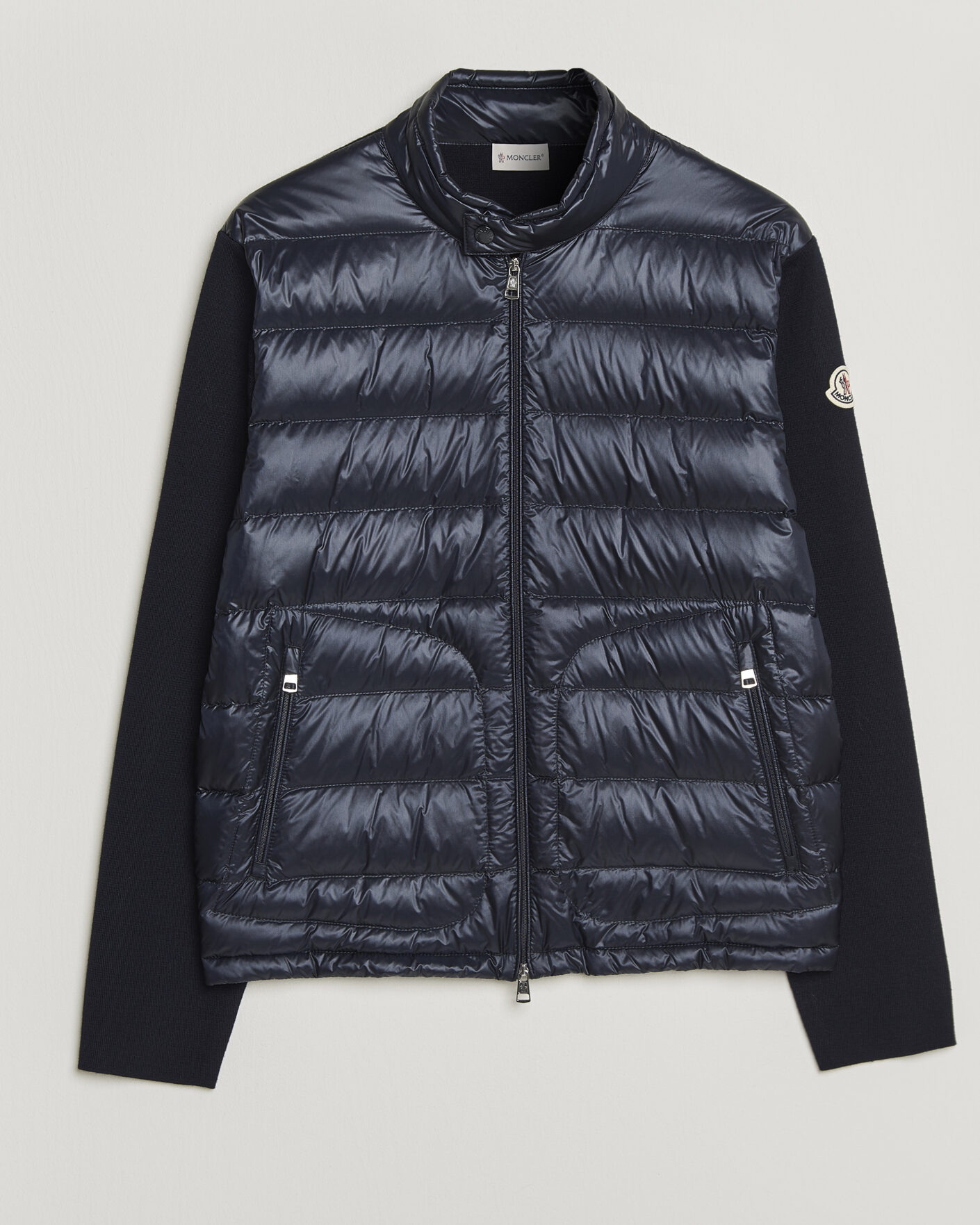 Herr | Jackor | Moncler | Hybrid Laque Zip Cardigan Navy