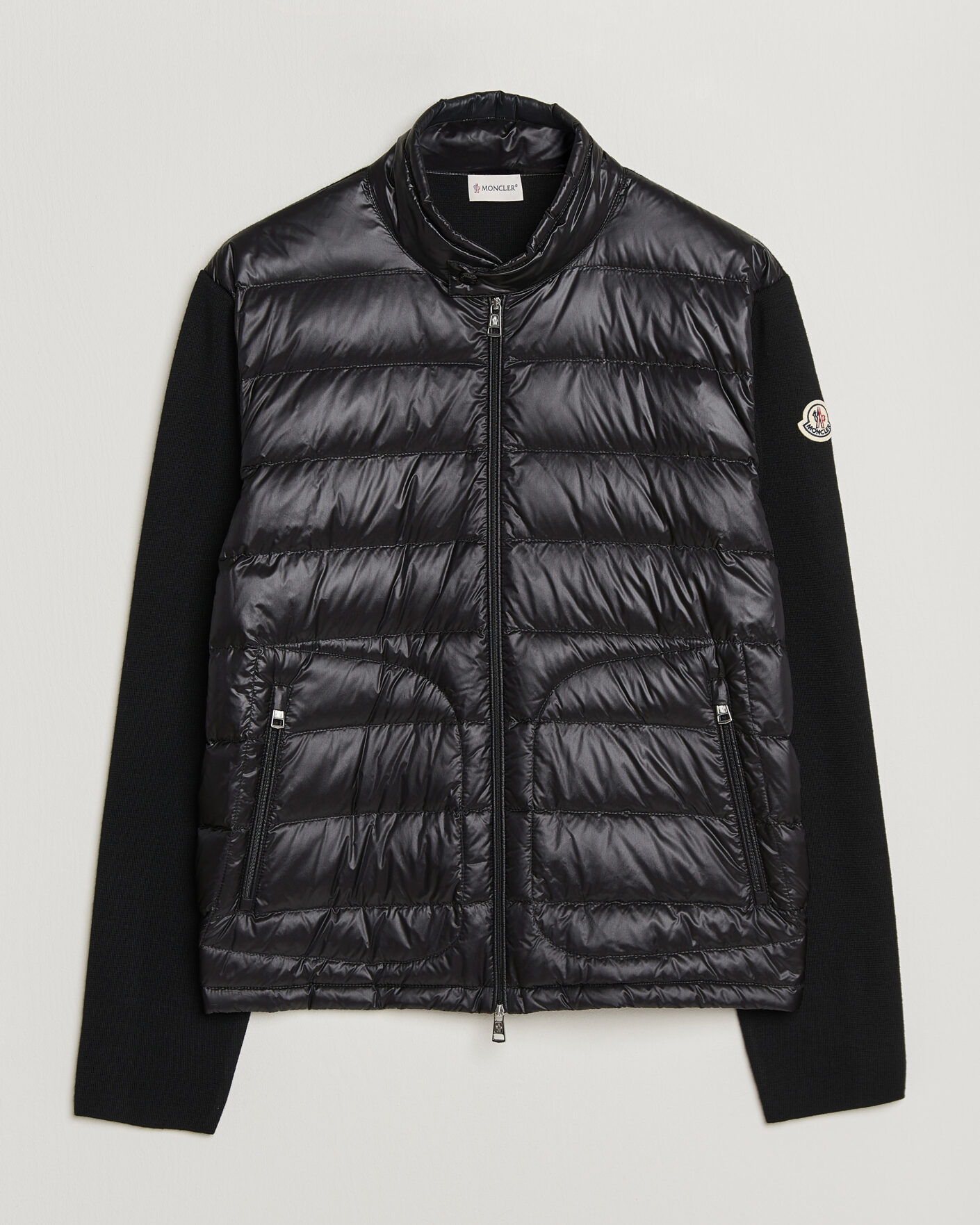 Herr | Jackor | Moncler | Hybrid Laque Zip Cardigan Black