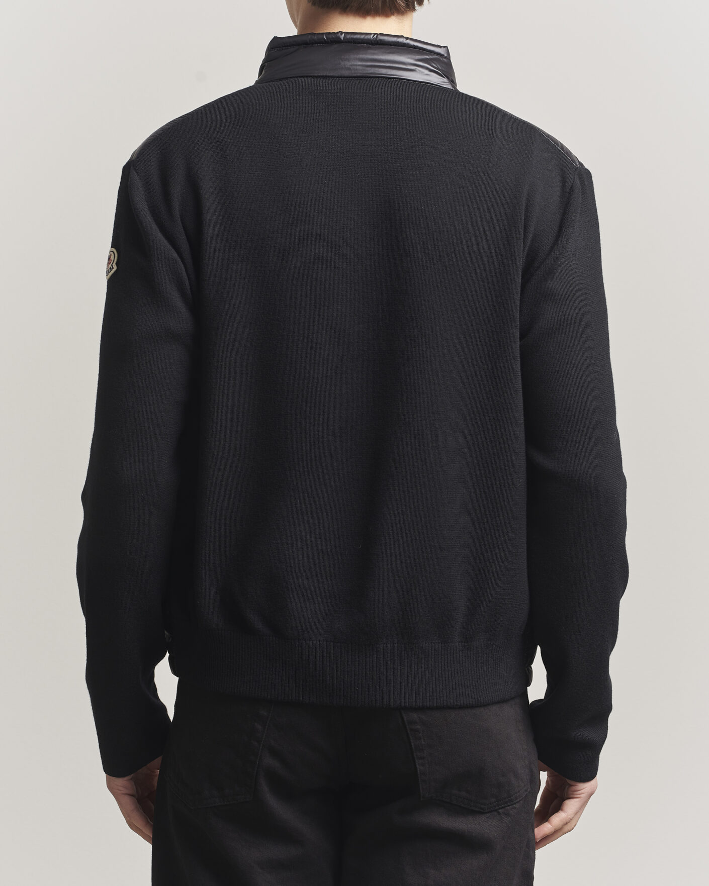 Herr | Jackor | Moncler | Hybrid Laque Zip Cardigan Black