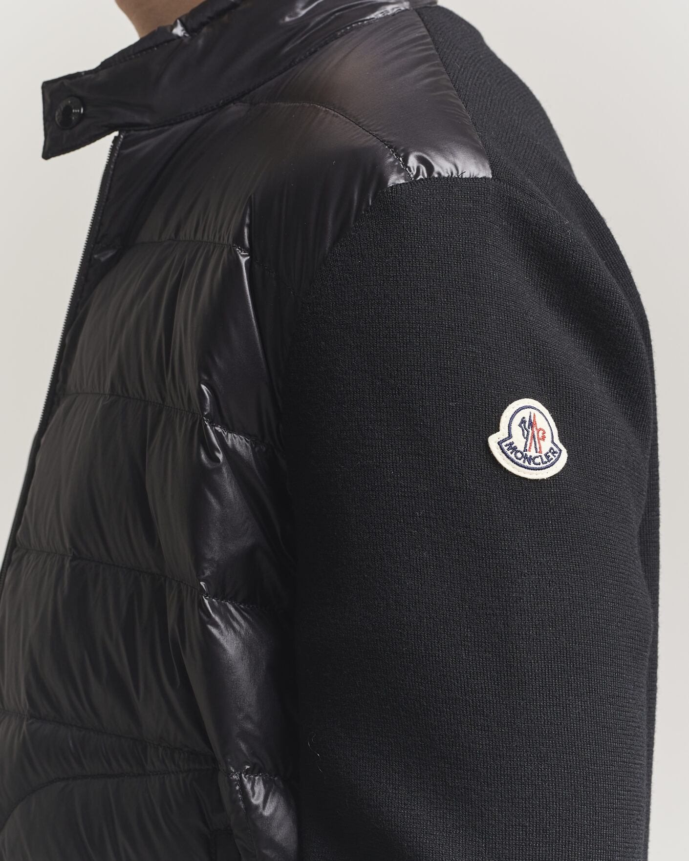 Herr | Jackor | Moncler | Hybrid Laque Zip Cardigan Black