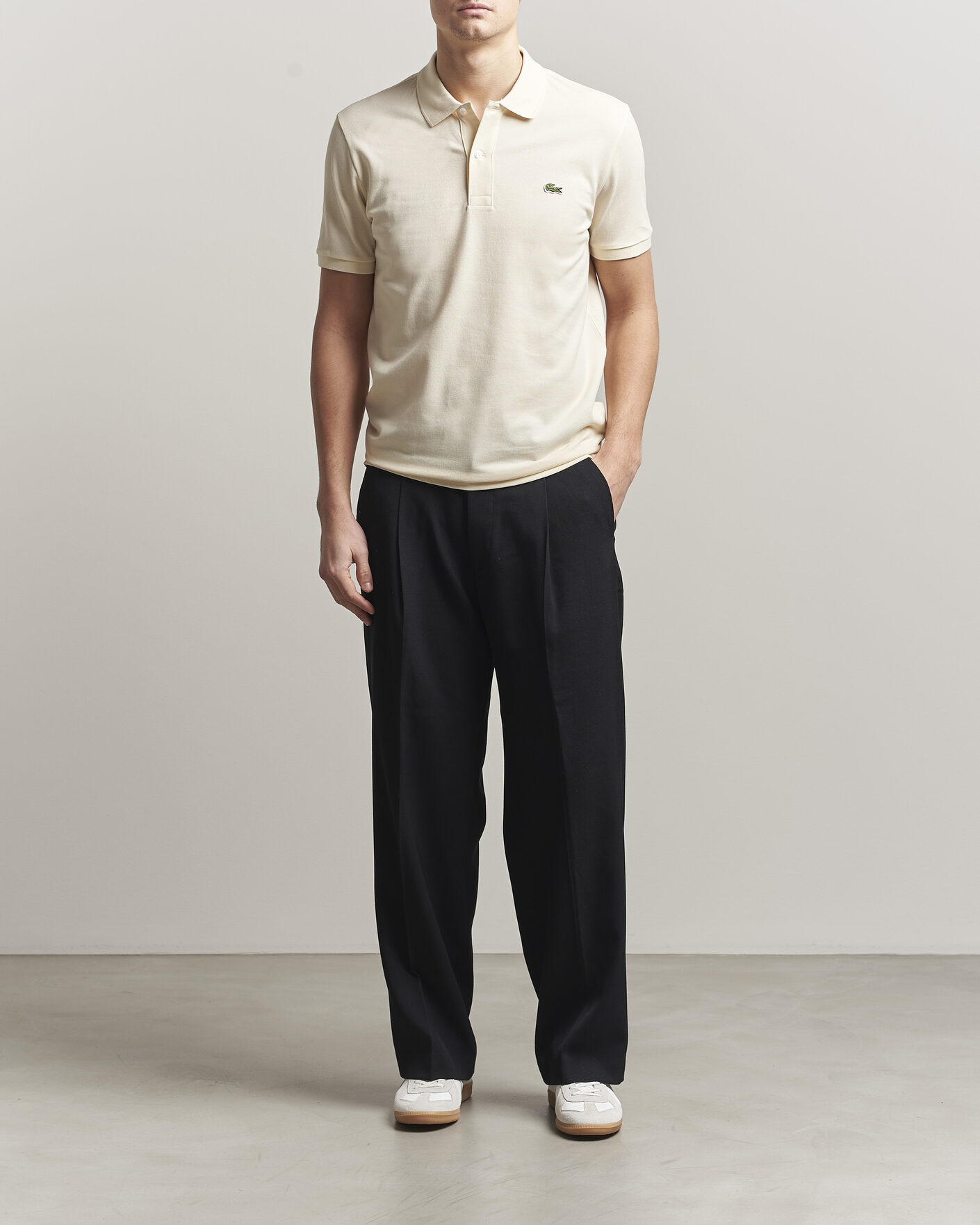 Herr | Pikéer | Lacoste | Slim Fit Polo Piké Naturel Clair