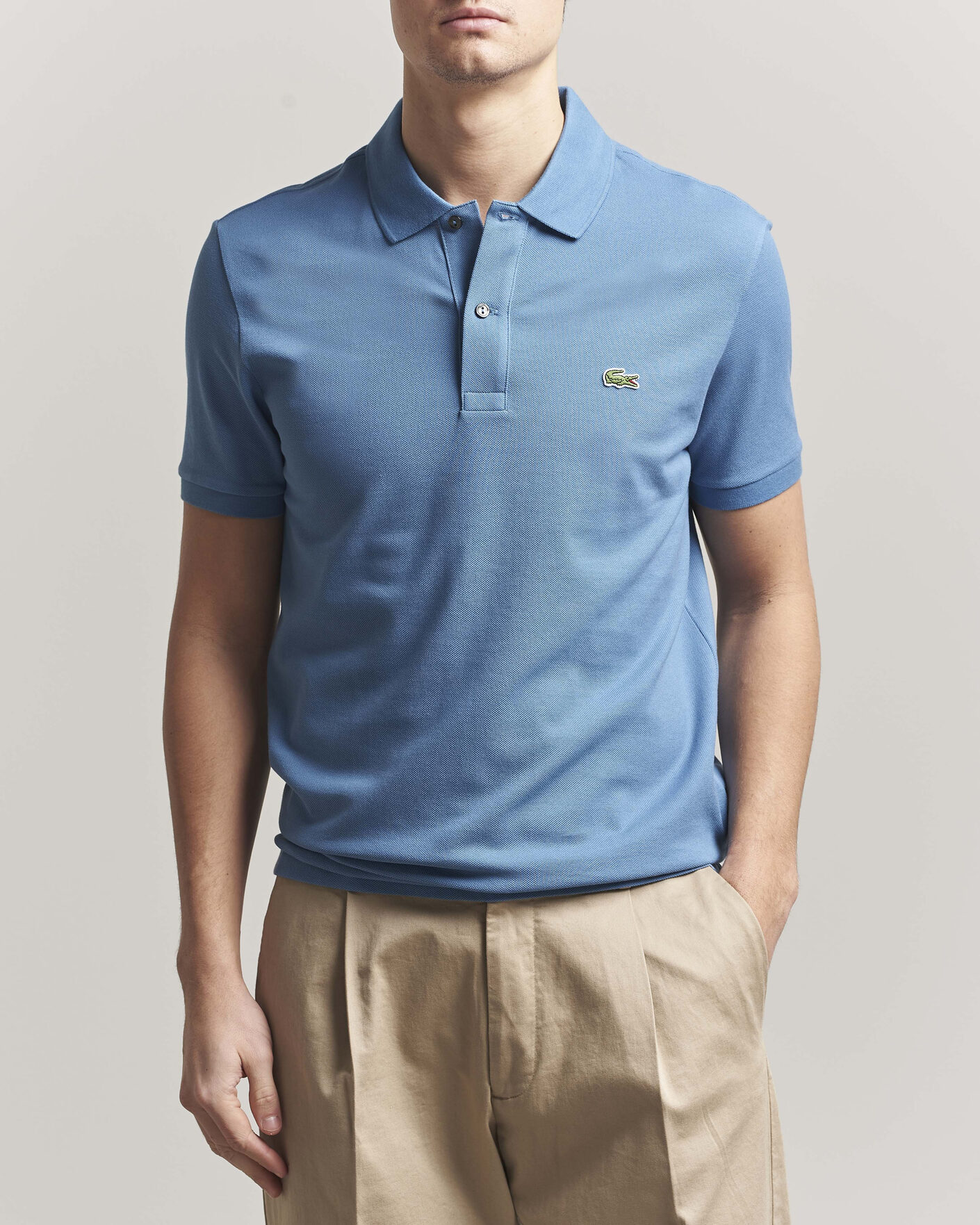 Herr | Pikéer | Lacoste | Slim Fit Polo Piké Abyss Blue