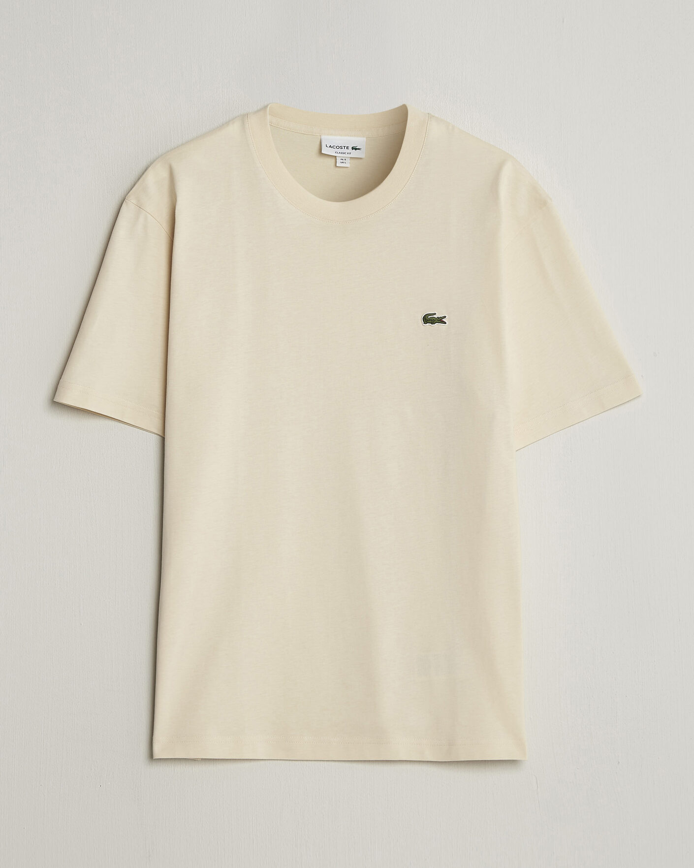 Herr | T-Shirts | Lacoste | Crew Neck T-Shirt Naturel Clair