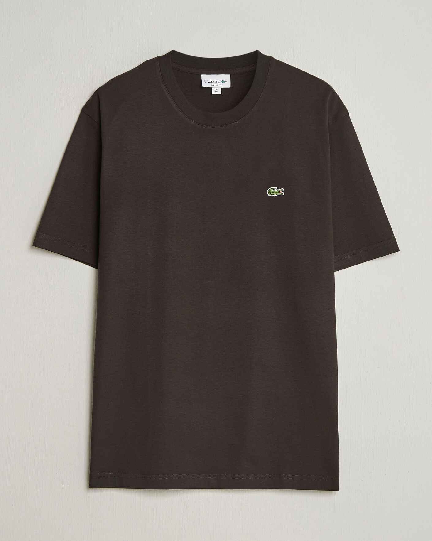 Herr | T-Shirts | Lacoste | Crew Neck T-Shirt Buffle Brown