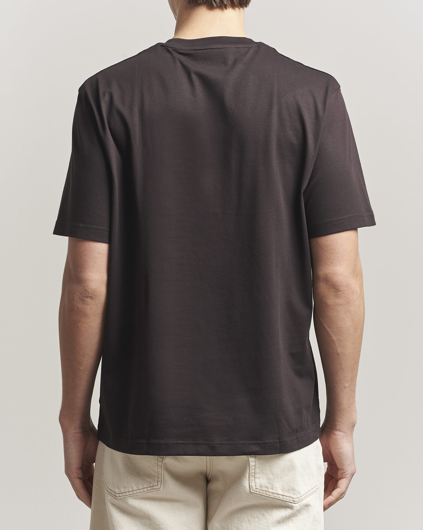Herr | T-Shirts | Lacoste | Crew Neck T-Shirt Buffle Brown