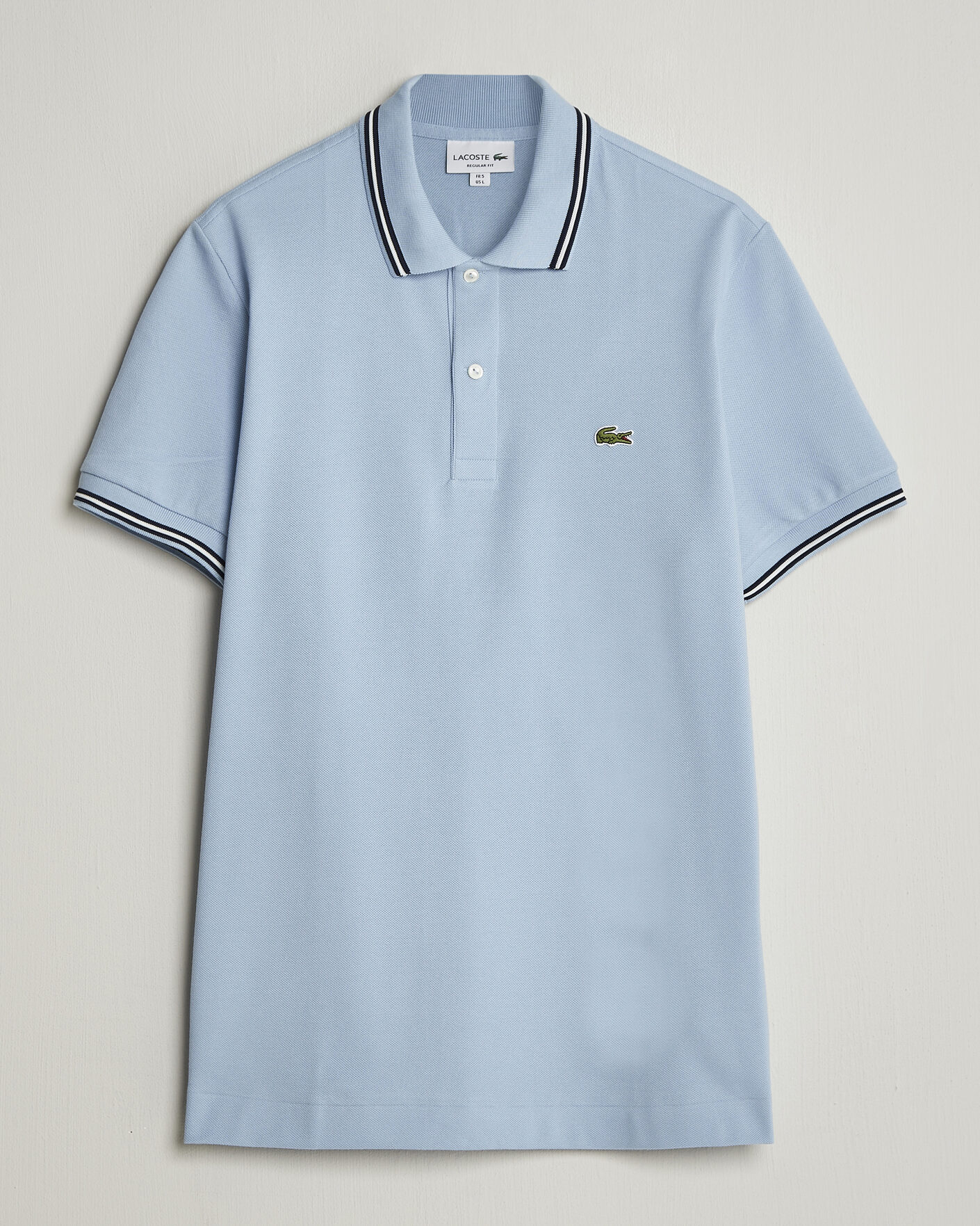 Herr | Pikéer | Lacoste | Original Tipped Polo Piké Chambray