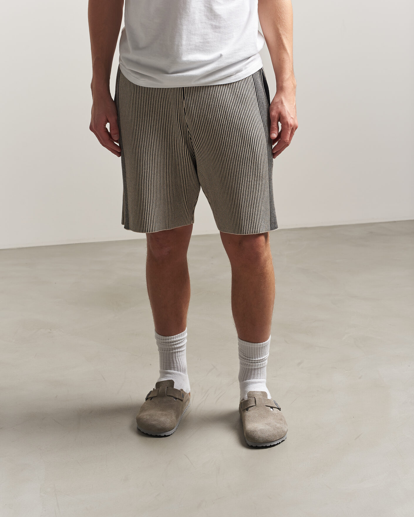 Herr | Sandaler & Tofflor | BIRKENSTOCK | Boston Soft Footbed Stone Coin Suede