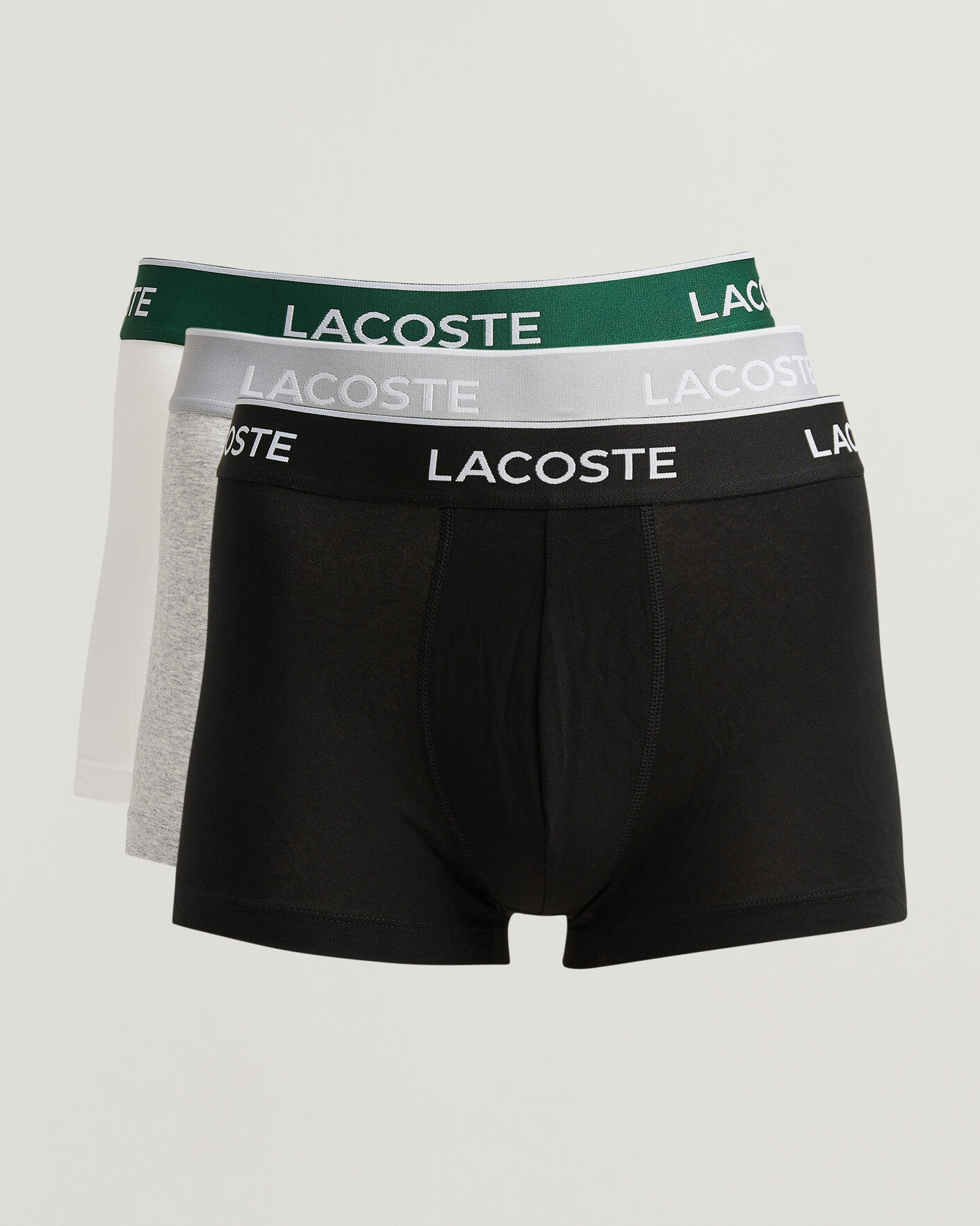 Herr | Underkläder | Lacoste | 3-Pack Stretch Cotton Trunks Black/White/Grey