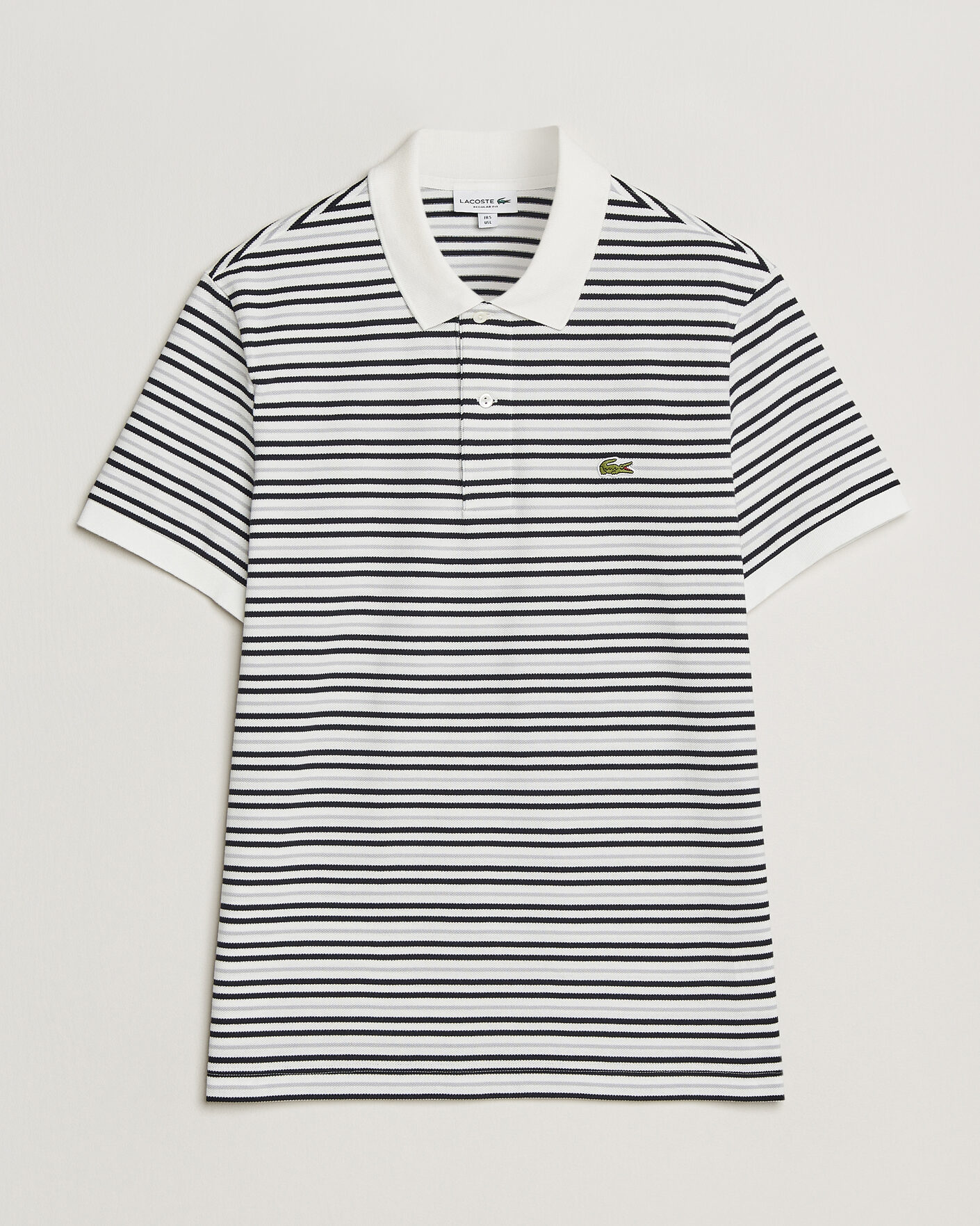 Herr | Pikéer | Lacoste | Original Striped Polo Piké Blackbird/Flour