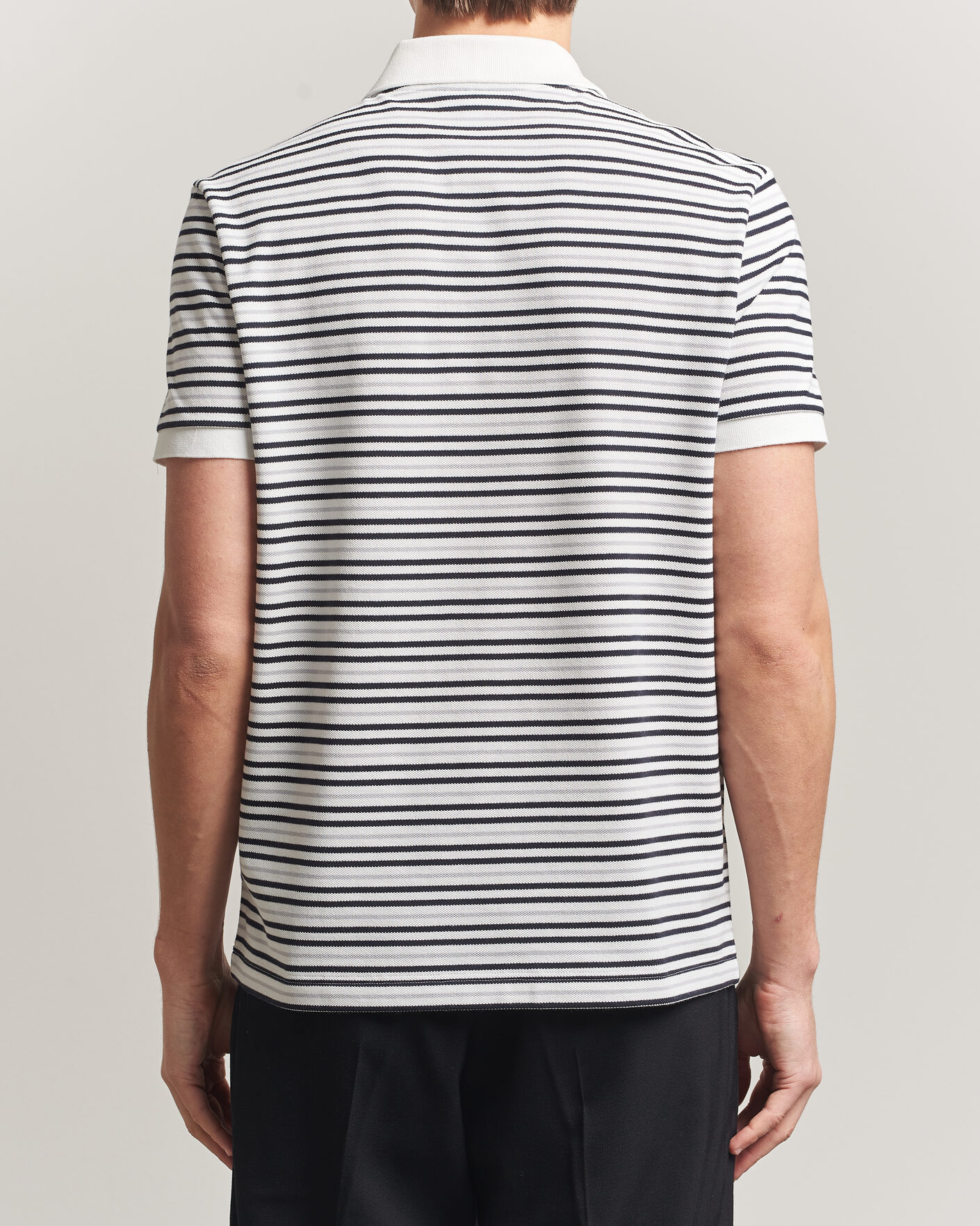 Herr | Pikéer | Lacoste | Original Striped Polo Piké Blackbird/Flour