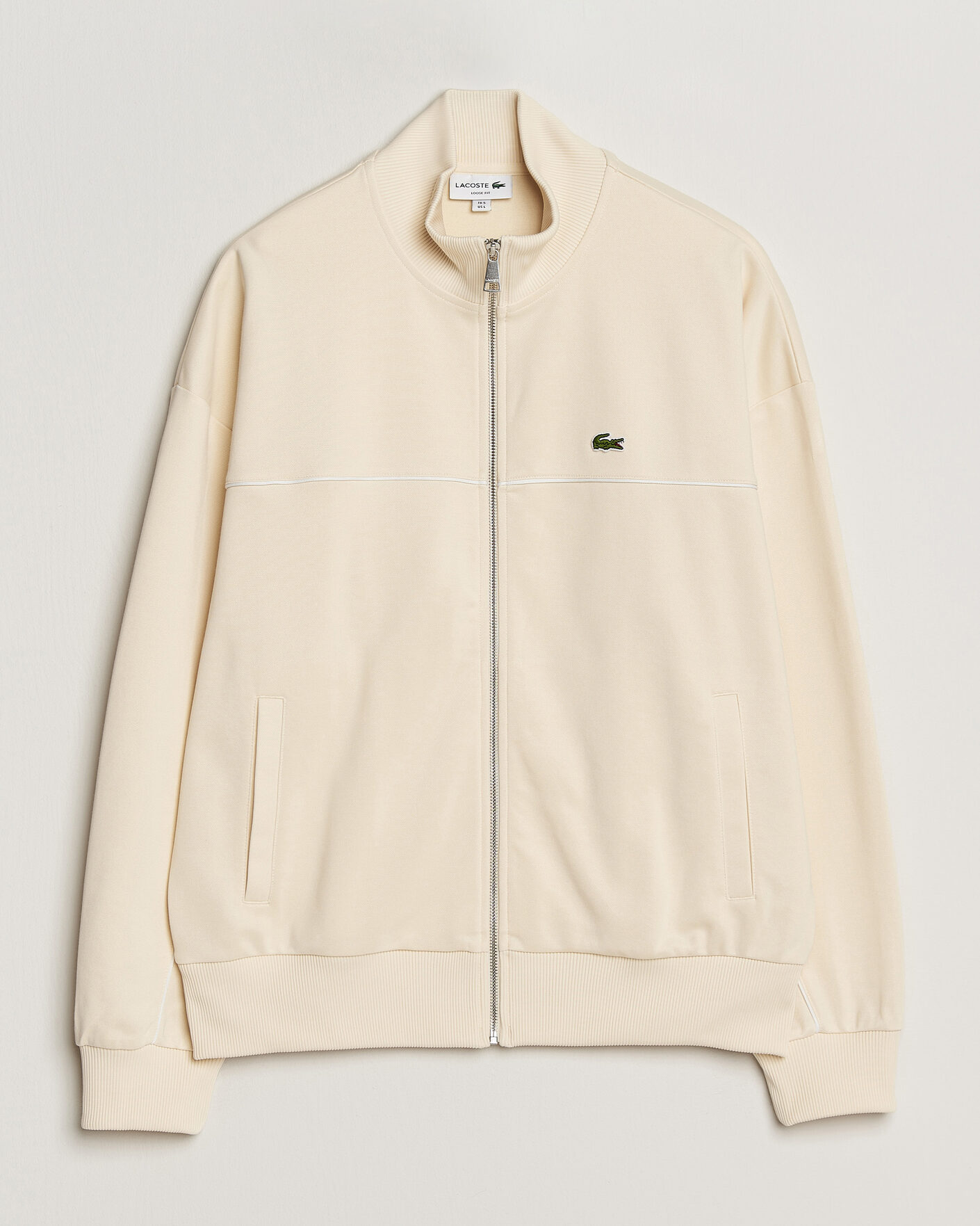 Herr | Tröjor | Lacoste | Piqué Track Jacket Naturel Clair
