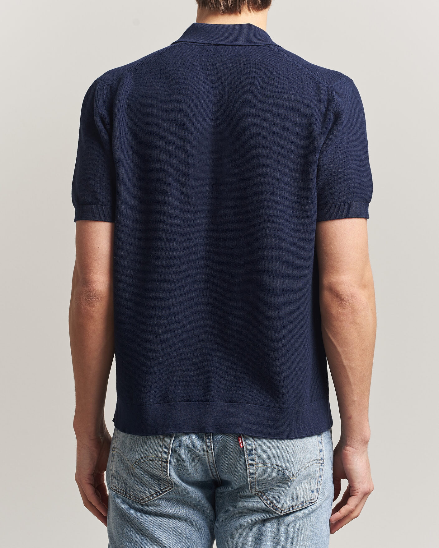 Herr | Pikéer | Lacoste | Cotton Knitted Polo Navy Blue