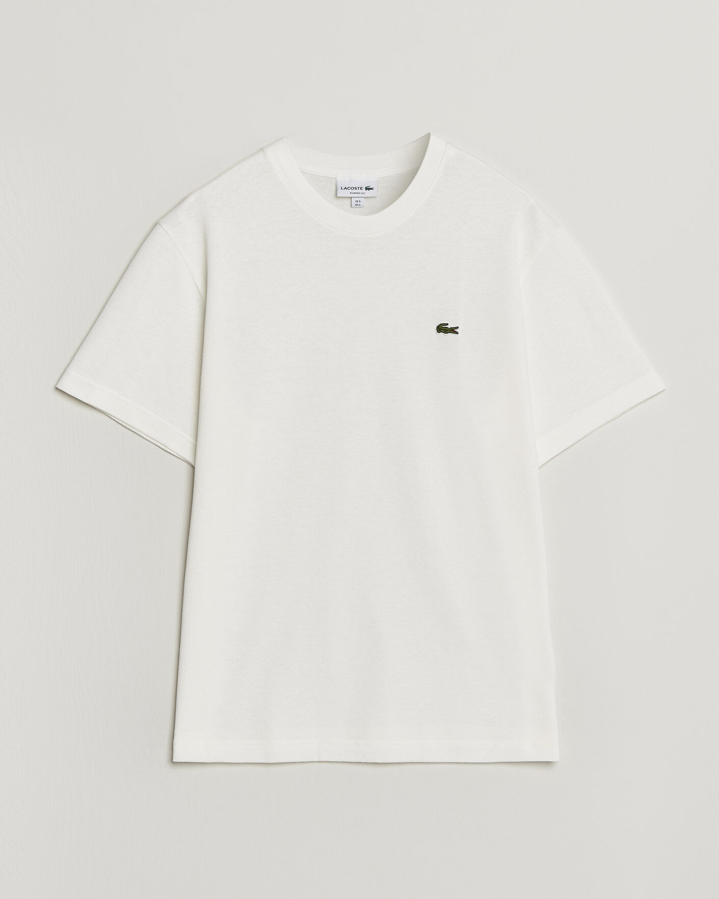 Herr | T-Shirts | Lacoste | Cotton/Linen Pique T-Shirt Flour