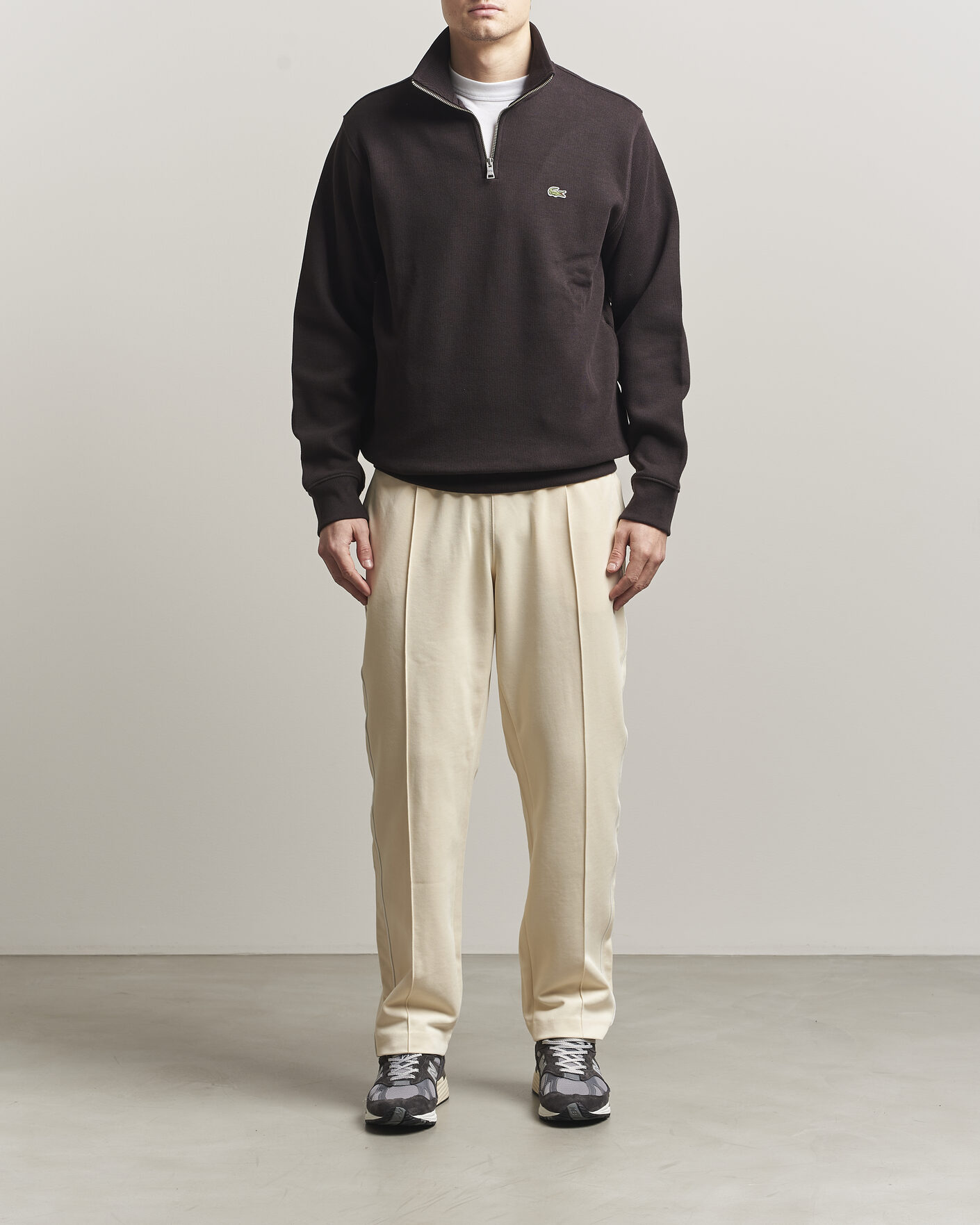 Herr | Byxor | Lacoste | Piqué Track Pants Naturel Clair
