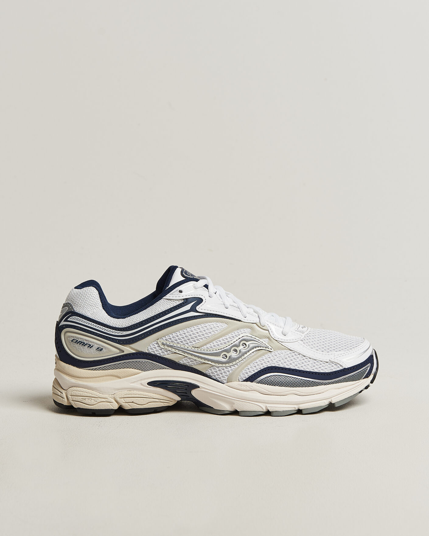 Herr | Sneakers | Saucony | Progrid Omni 9 Running Sneaker White/Navy