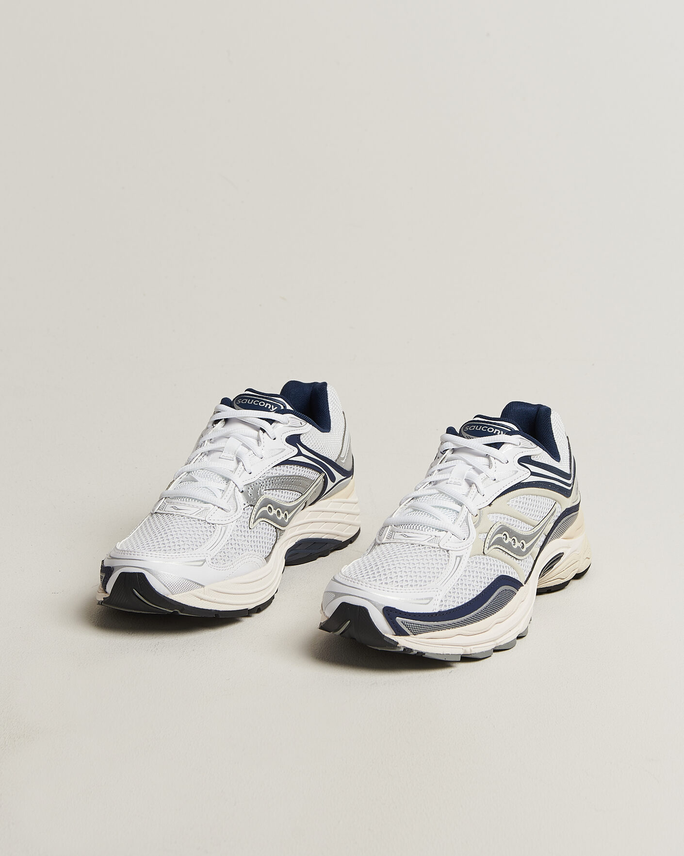 Herr | Sneakers | Saucony | Progrid Omni 9 Running Sneaker White/Navy