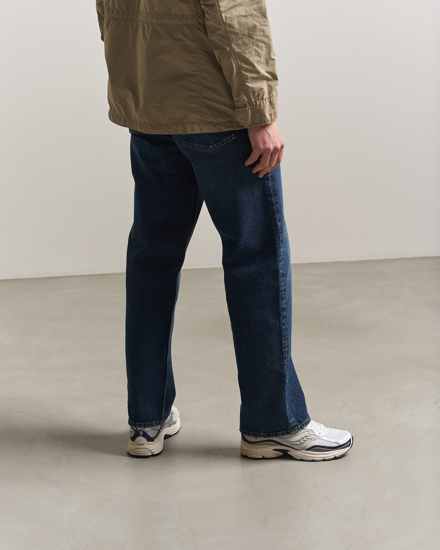Herr | Sneakers | Saucony | Progrid Omni 9 Running Sneaker White/Navy