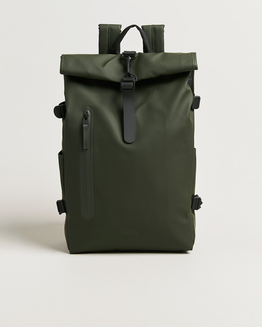 Herr | Väskor | RAINS | Rolltop Large Rucksack Green
