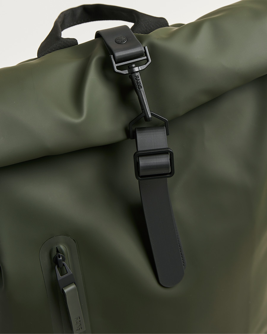 Herr | Väskor | RAINS | Rolltop Large Rucksack Green