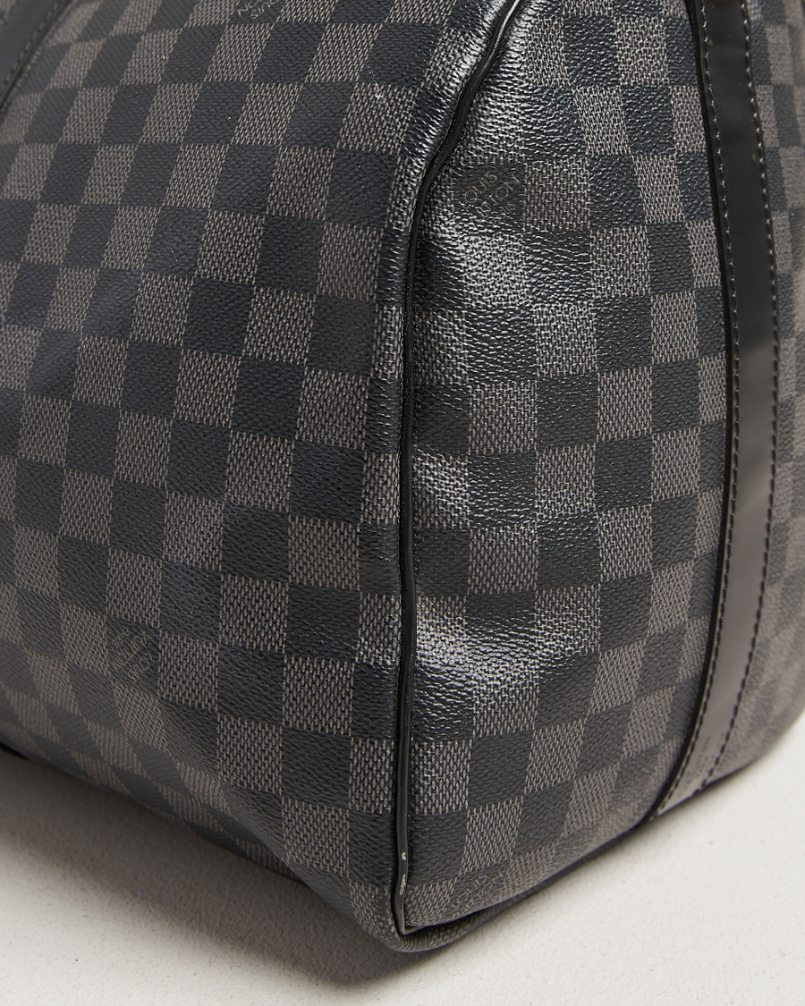Herr | Pre-Owned & Vintage Bags | Louis Vuitton Pre-Owned | Keepall Bandouliére 45 Damier Graphite