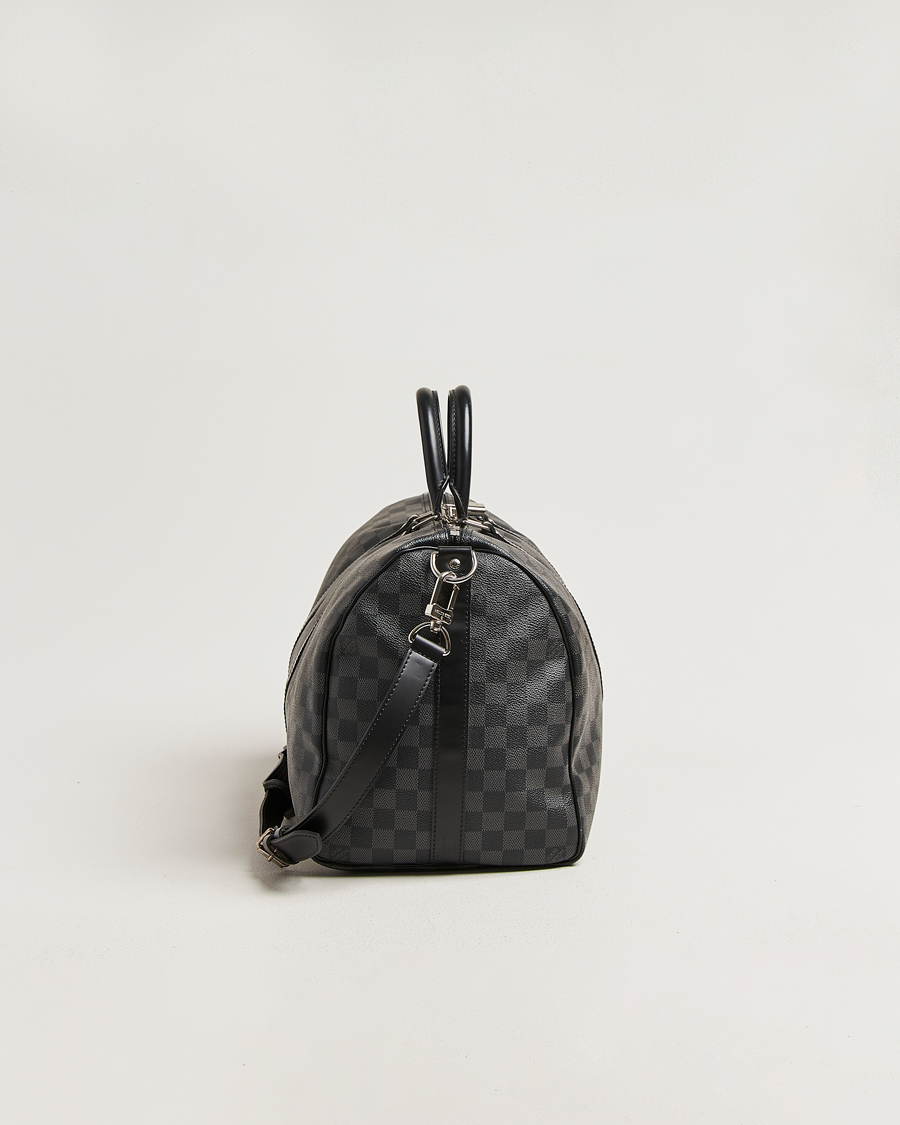 Herr | Pre-Owned & Vintage Bags | Louis Vuitton Pre-Owned | Keepall Bandouliére 45 Damier Graphite