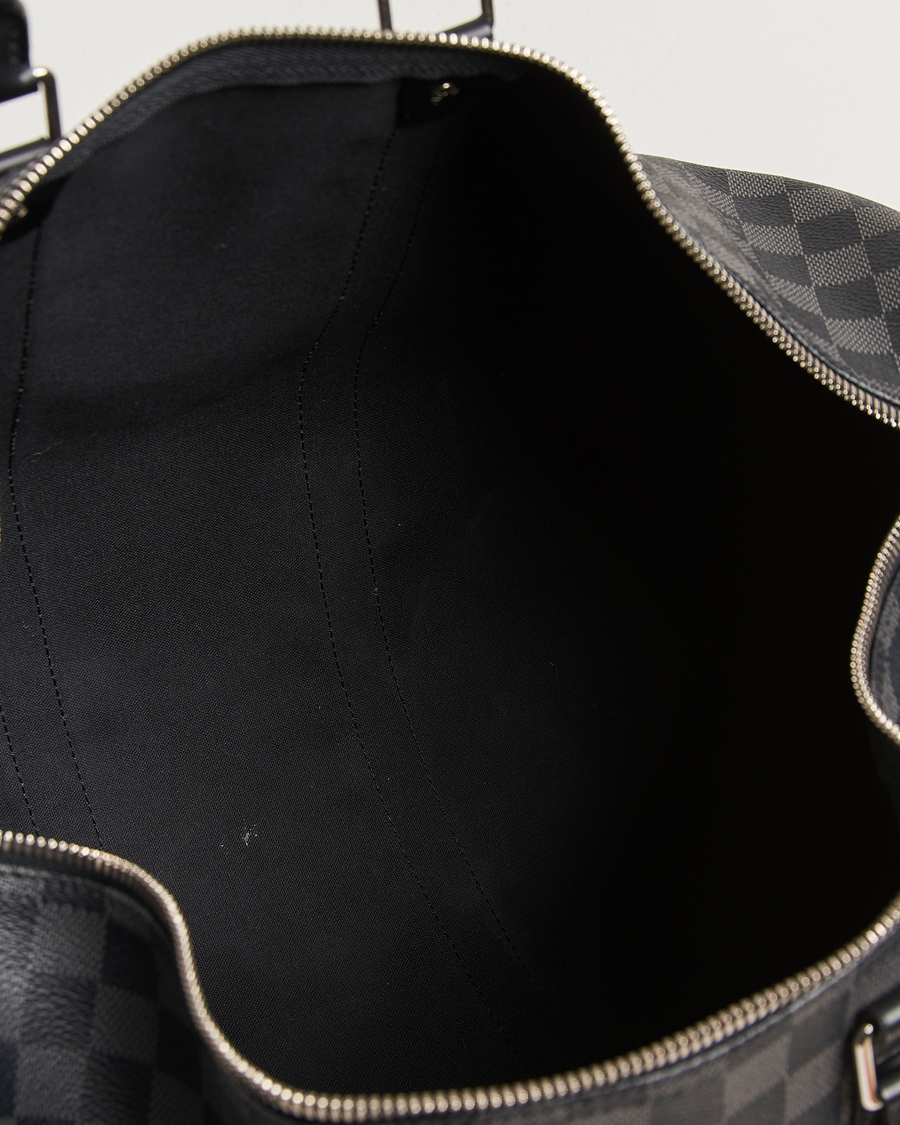 Herr | Pre-Owned & Vintage Bags | Louis Vuitton Pre-Owned | Keepall Bandouliére 45 Damier Graphite