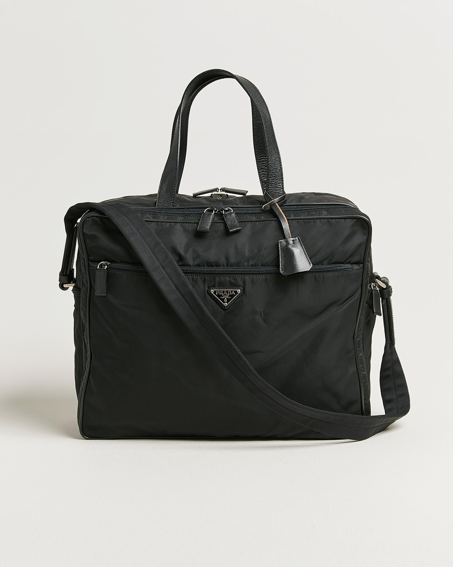 Herr | Pre-Owned & Vintage Bags | Prada Pre-Owned | Tessuto Nylon Document Bag Black