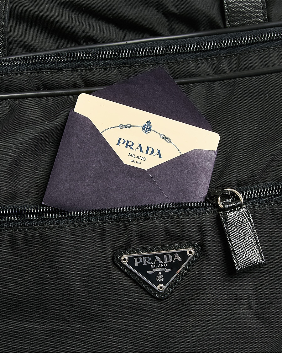 Herr | Pre-Owned & Vintage Bags | Prada Pre-Owned | Tessuto Nylon Document Bag Black