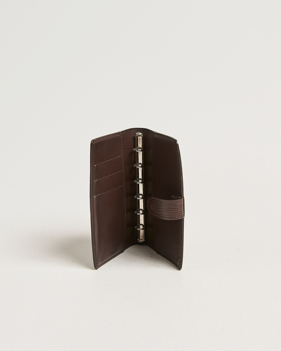 Herr | Pre-Owned & Vintage Bags | Louis Vuitton Pre-Owned | Small Ring Agenda Cover Epi Leather Brown