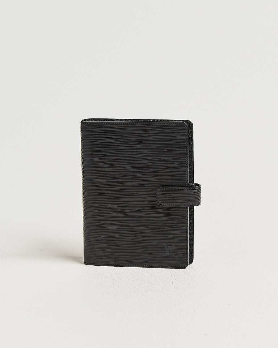 Herr | Pre-Owned & Vintage Bags | Louis Vuitton Pre-Owned | Medium Ring Agenda Cover Epi Leather Black