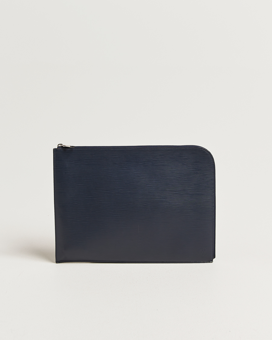 Herr | Pre-Owned & Vintage Bags | Louis Vuitton Pre-Owned | Porte Documents Epi Leather Navy