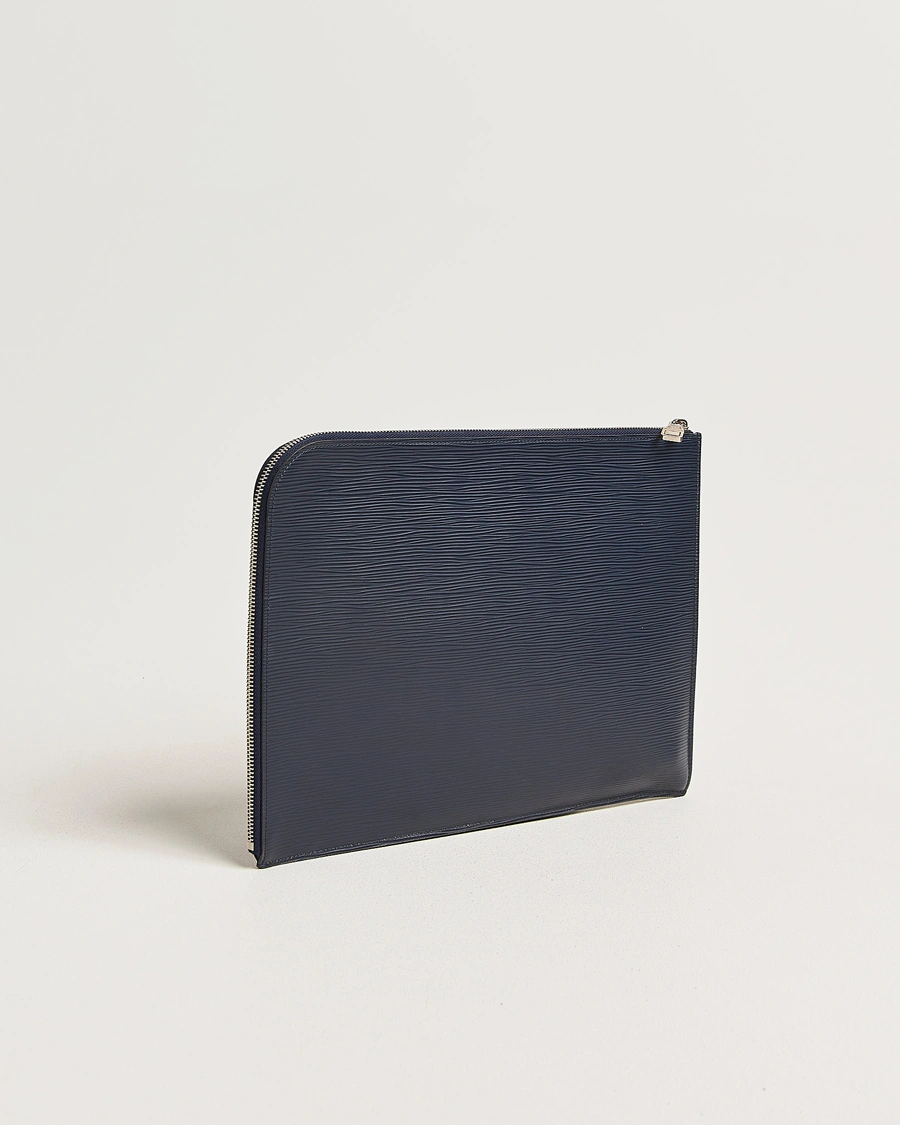 Herr | Pre-Owned & Vintage Bags | Louis Vuitton Pre-Owned | Porte Documents Epi Leather Navy