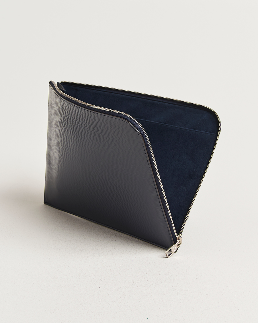 Herr | Pre-Owned & Vintage Bags | Louis Vuitton Pre-Owned | Porte Documents Epi Leather Navy