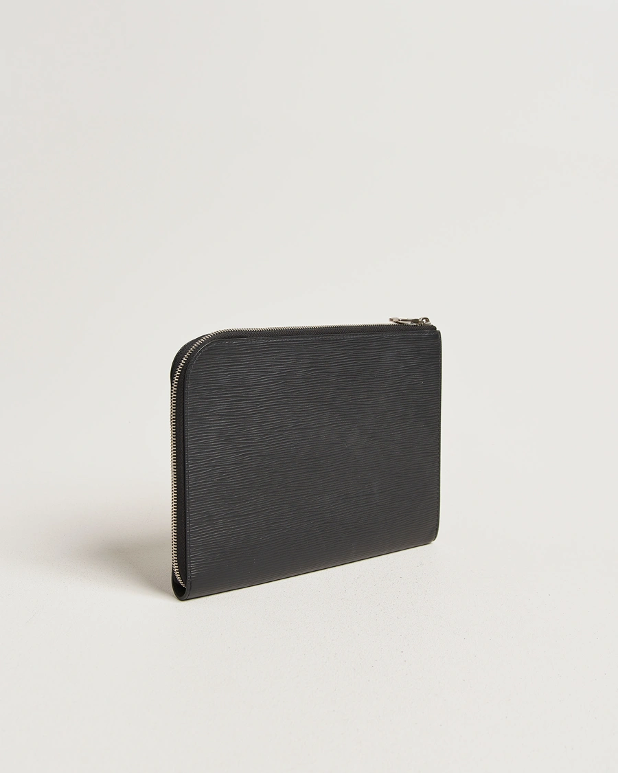Herr | Pre-Owned & Vintage Bags | Louis Vuitton Pre-Owned | Porte Documents Epi Leather Black