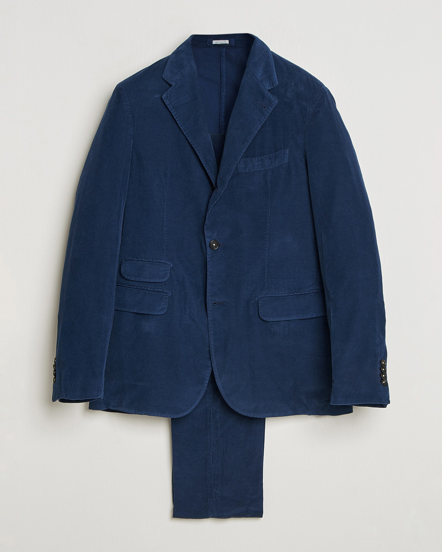 Herr | Kostymer | Massimo Alba | Sloop Corduroy Suit Midnight Blue