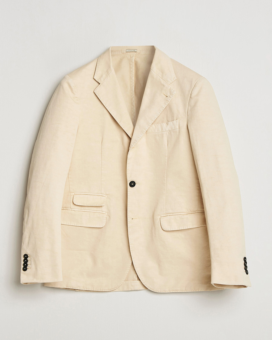 Herr | Kavajer | Massimo Alba | Sloop Cotton Blazer Light Beige