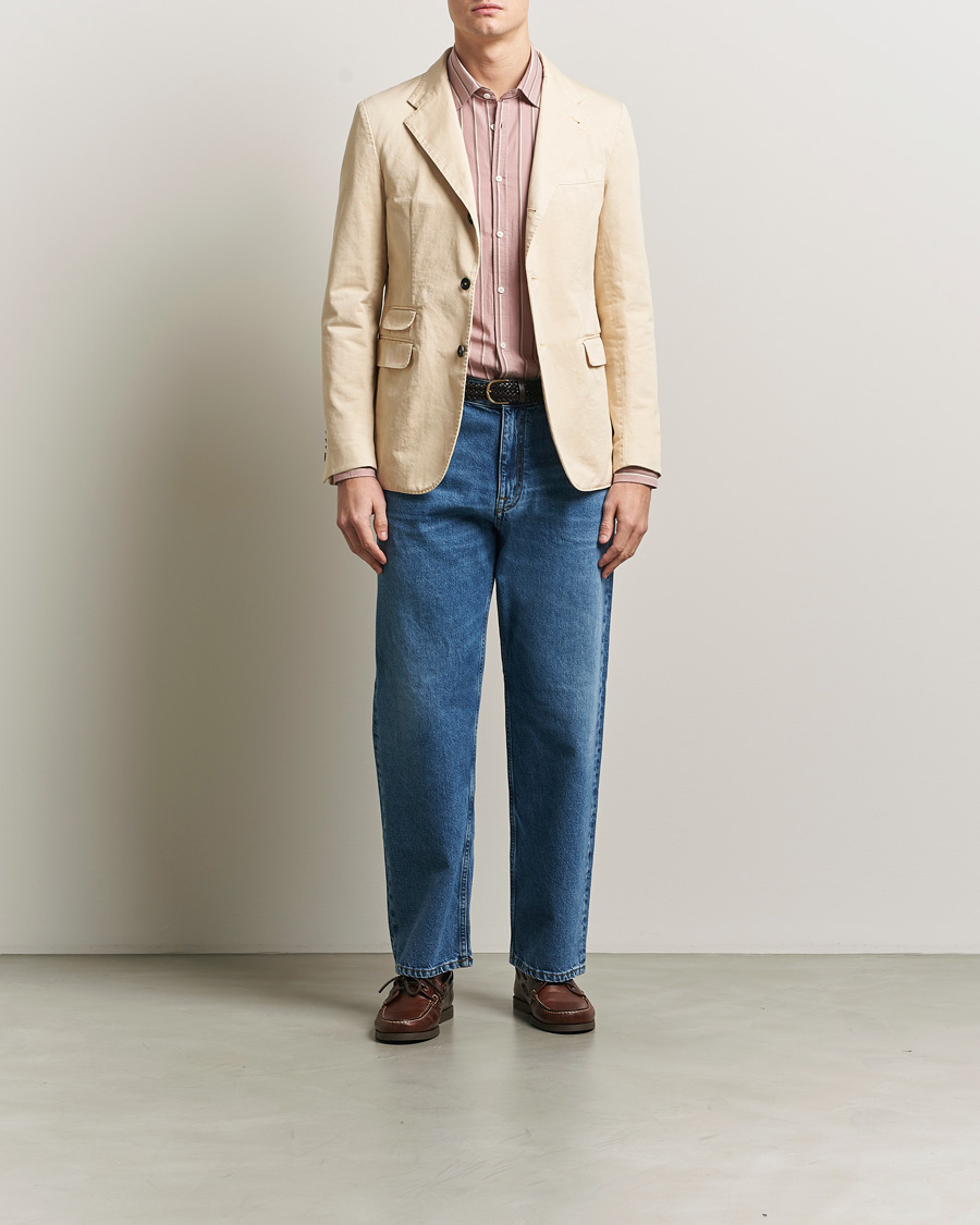 Herr | Kavajer | Massimo Alba | Sloop Cotton Blazer Light Beige