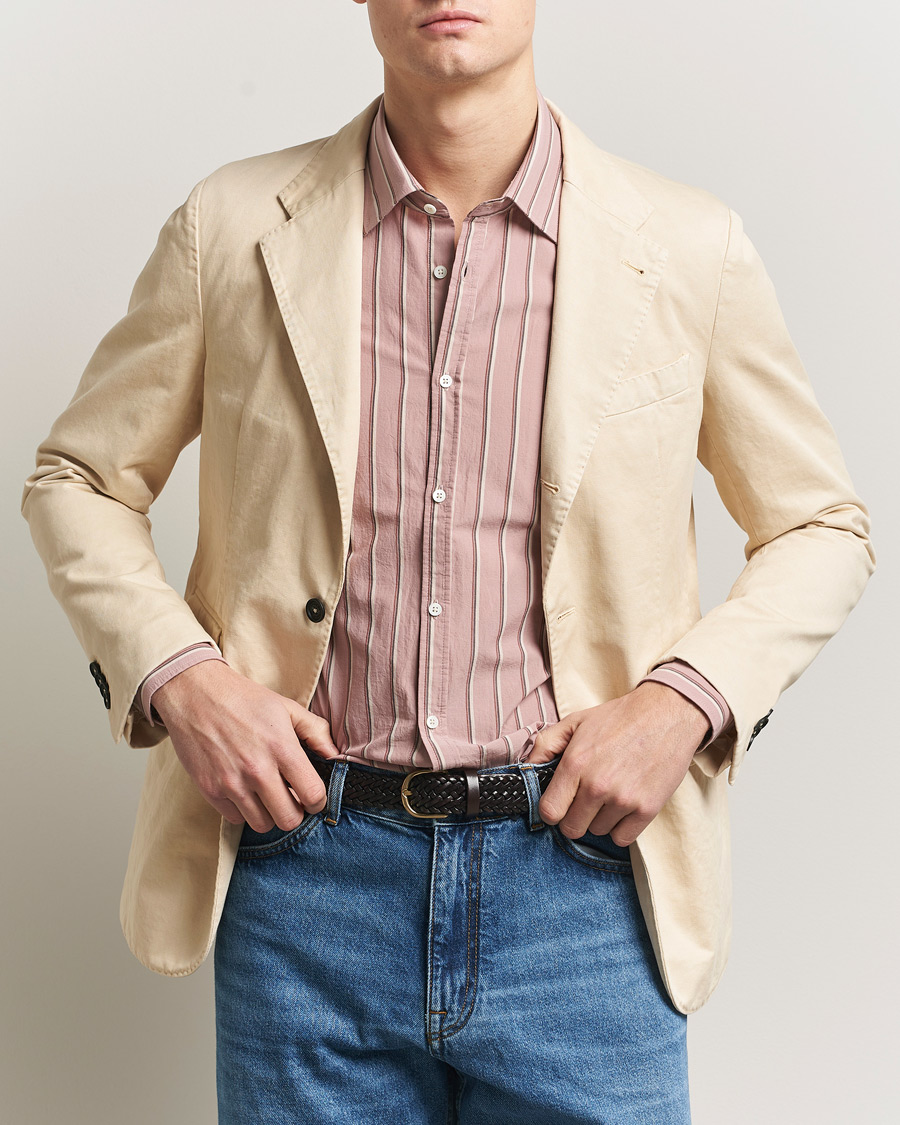 Herr | Kavajer | Massimo Alba | Sloop Cotton Blazer Light Beige