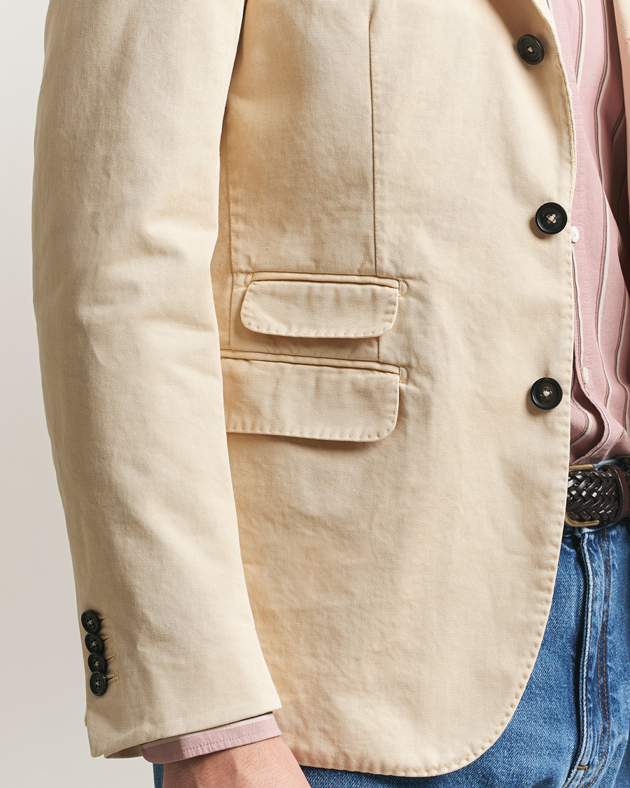 Herr | Kavajer | Massimo Alba | Sloop Cotton Blazer Light Beige