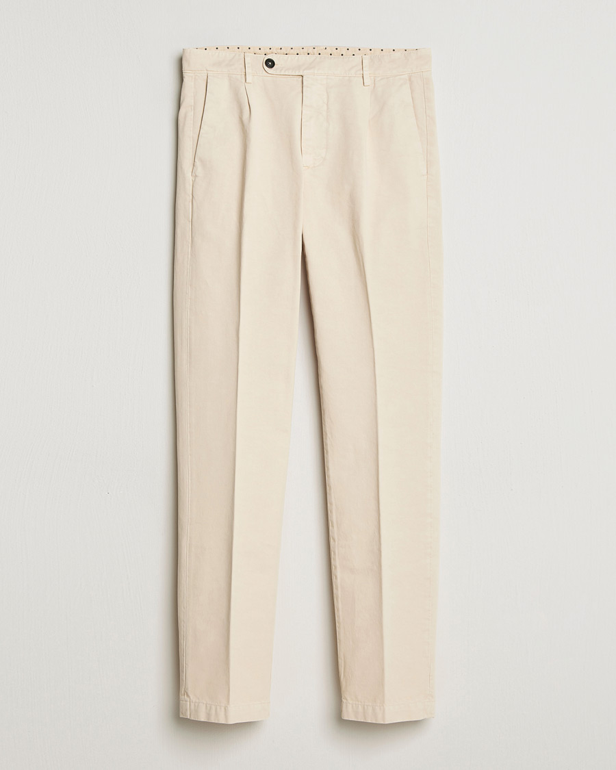 Herr | Byxor | Massimo Alba | Ionio Cotton Trousers Light Beige