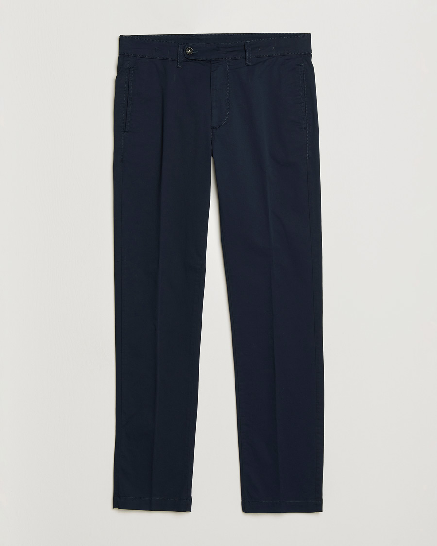 Herr | Byxor | Massimo Alba | Winch Cotton Gabardine Trousers Navy