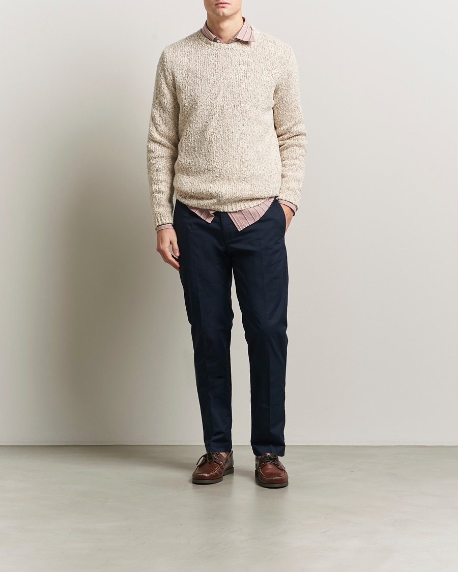 Herr | Byxor | Massimo Alba | Winch Cotton Gabardine Trousers Navy