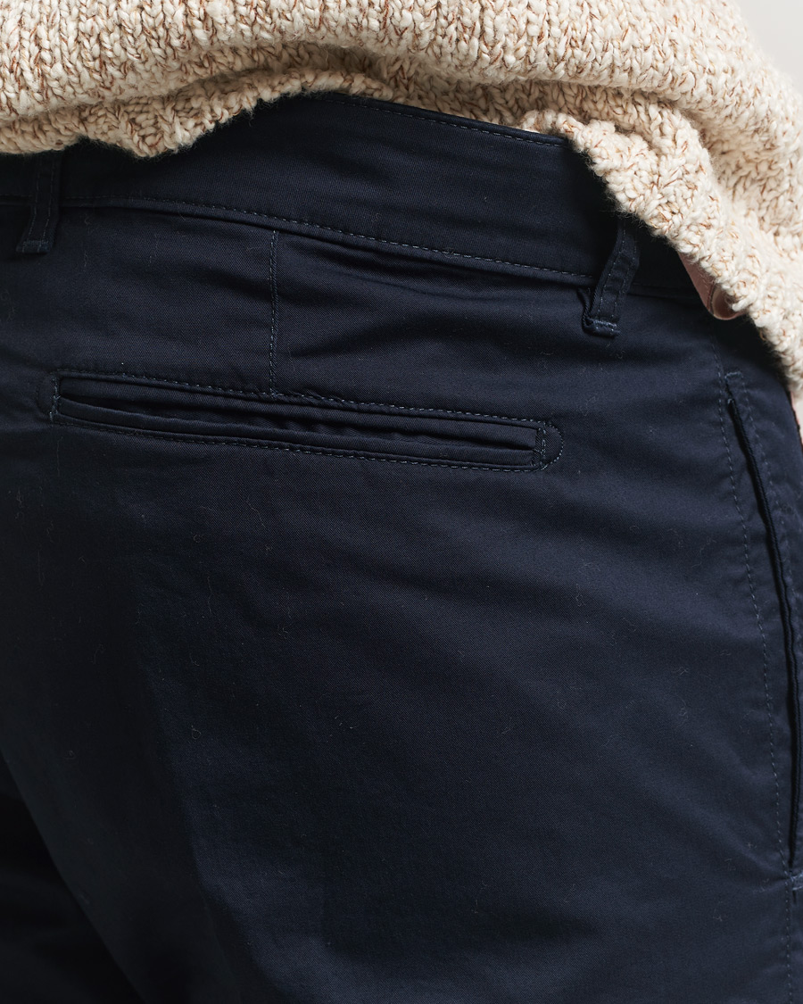 Herr | Byxor | Massimo Alba | Winch Cotton Gabardine Trousers Navy