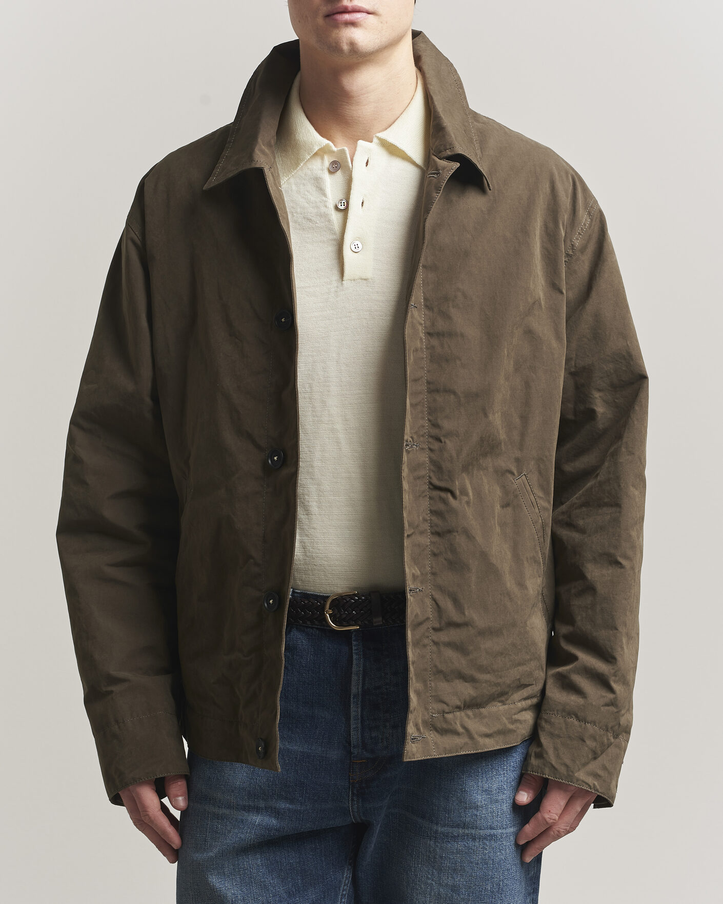 Herr | Jackor | Massimo Alba | Lined Cotton Bomber Jacket Hunter