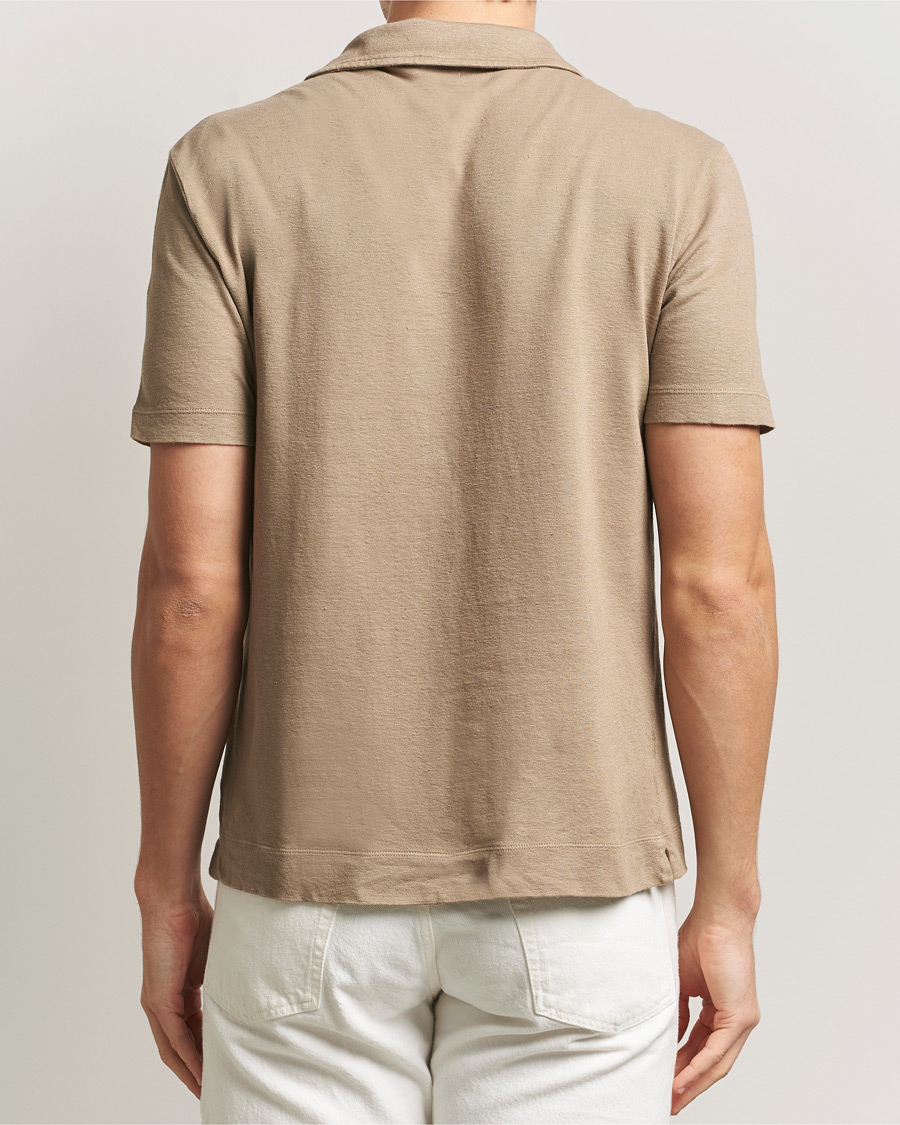 Herr | Pikéer | Massimo Alba | Aruba Cotton/Linen Polo Camel
