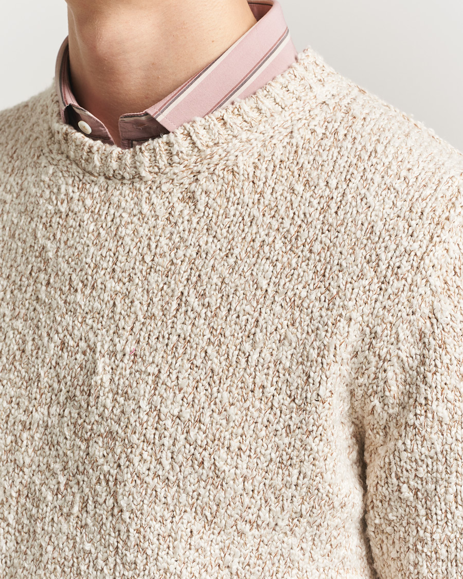Herr | Tröjor | Massimo Alba | Cotton Boucle Sweater Bronze