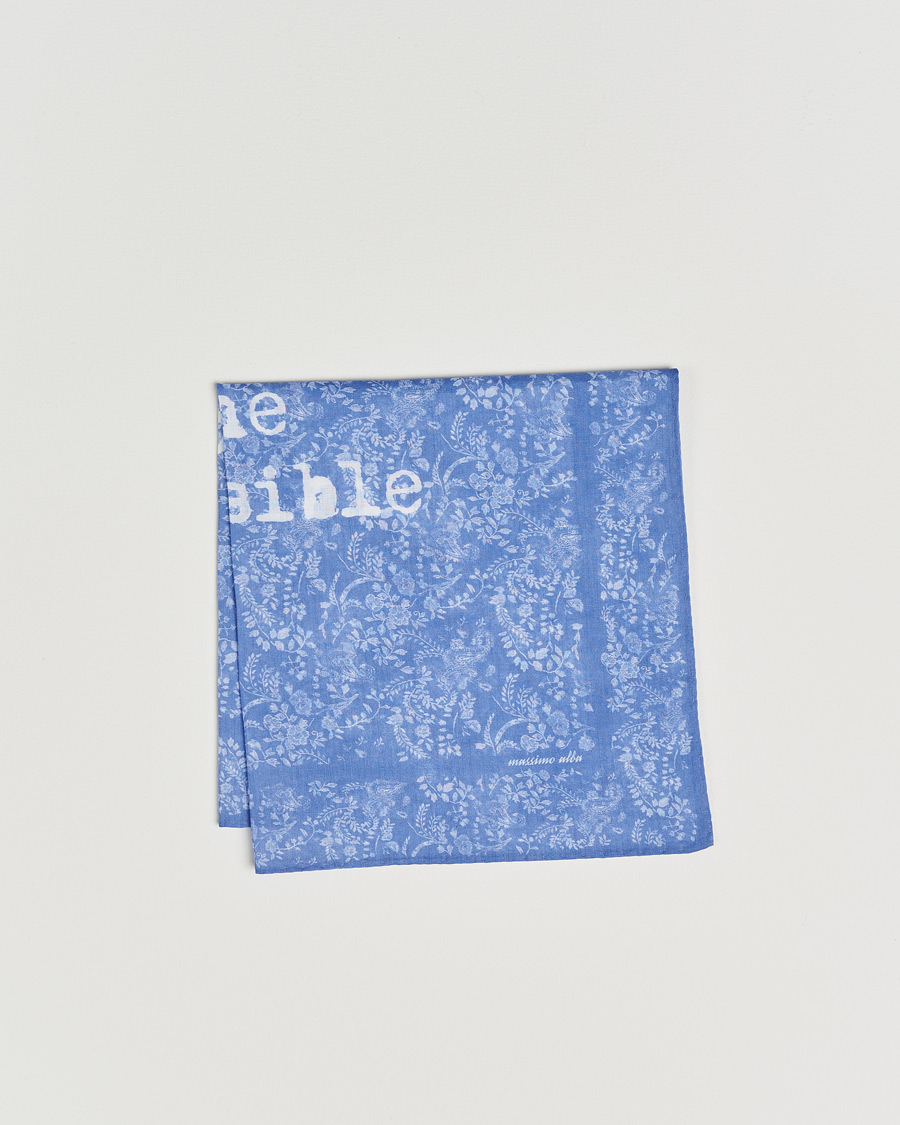 Herr | Näsdukar | Massimo Alba | Printed Cotton Voile Hankerchief Tulip