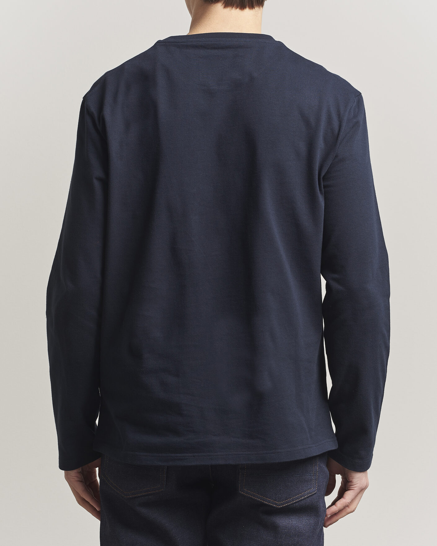 Herr | T-Shirts | Jil Sander | Long Sleeve Logo T-Shirt Navy